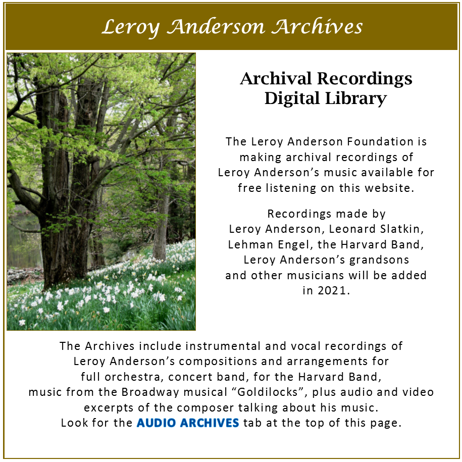 Leroy Anderson Archives